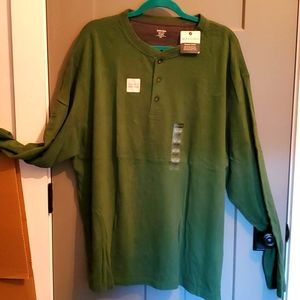 St John's Bay Mens Sueded Henley sz XXL NEW